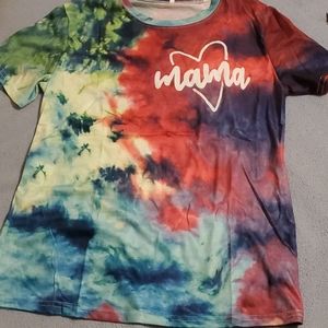 Multi color mama shirt